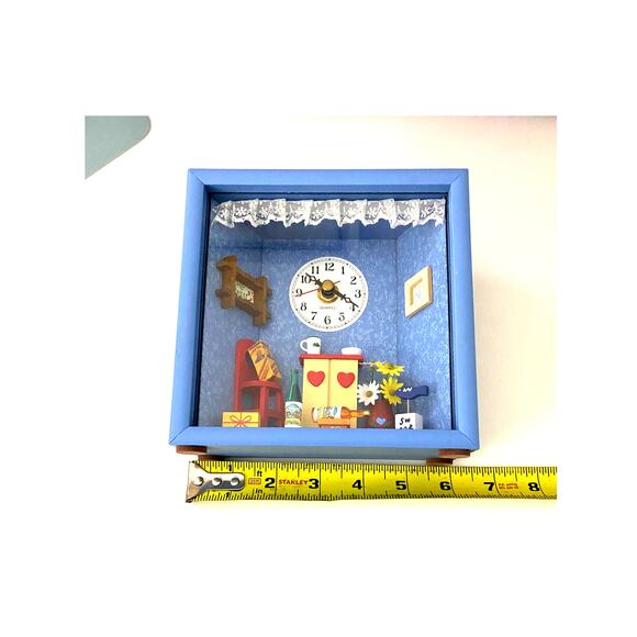 Cottage Core 3 D picture Clock RARE - Picture 8 of 9